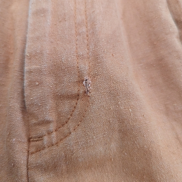 VINTAGE Hunters Run Orange High Waisted cotton blend Pleated Shorts Size 12 - Picture 12 of 12